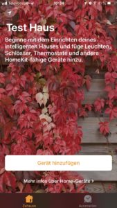 HomeKit - Leeres Zuhause