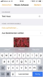 HomeKit - neues Zuhause anlegen copy