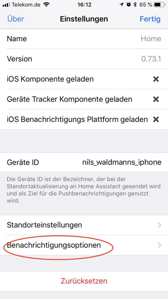 Anleitung PushNachrichten mit Home Assistant unter iOS justIoT.de