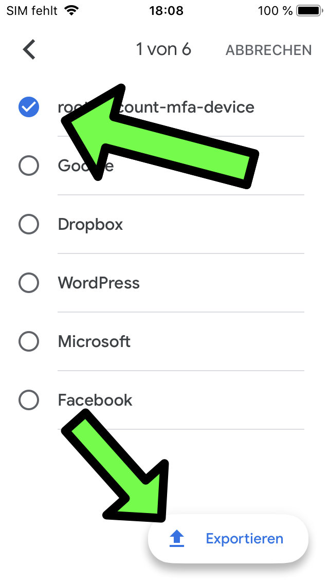 Anleitung 2FA, MFA, OTP Codes exportieren & migrieren (Google Authenticator, Microsoft
