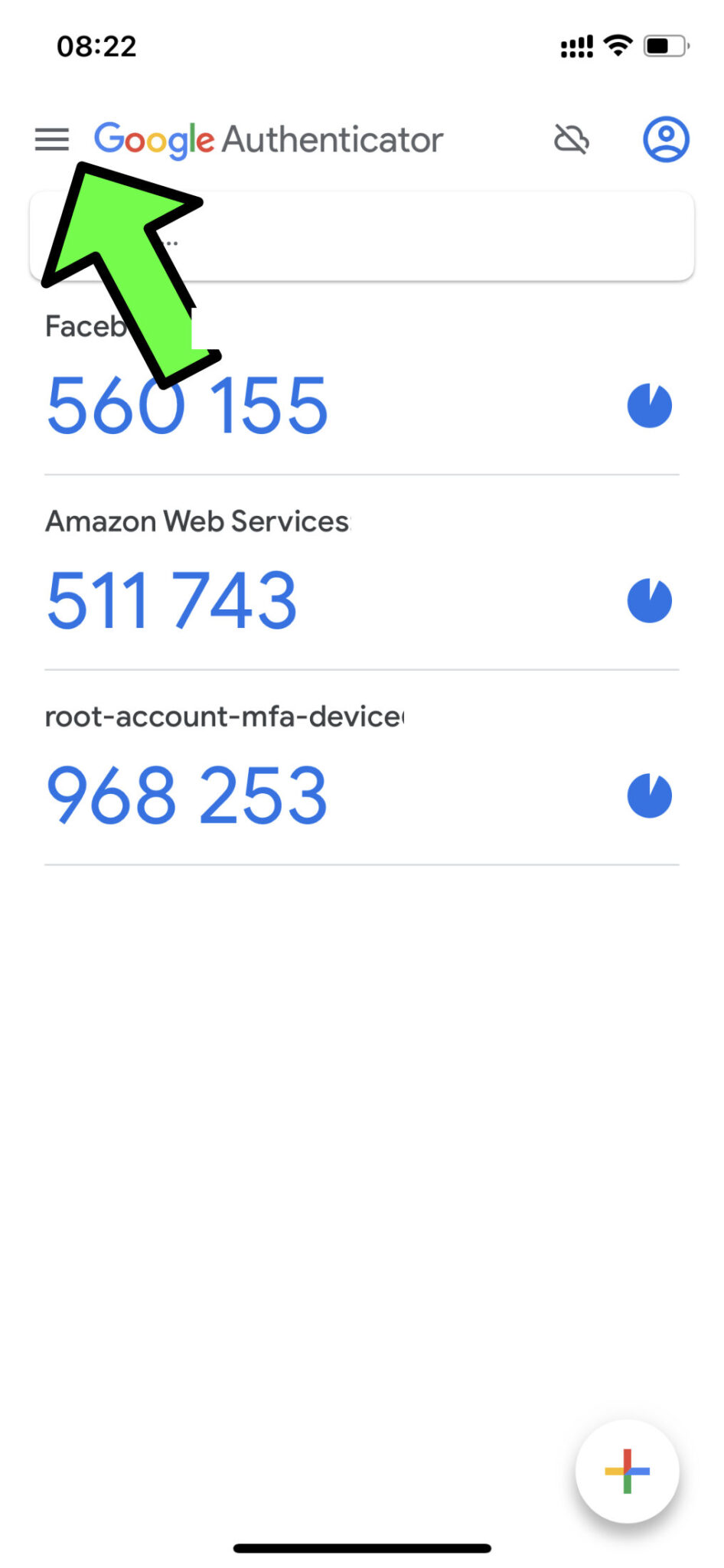 Code Authenticator Schermata Anleitung: 2FA, MFA, OTP Codes exportieren & migrieren (Google ...